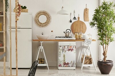Painel magnético para máquina de lavar louça Flores silvestres