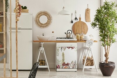 Painel magnético para máquina de lavar louça Flores silvestres