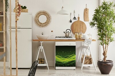 Capa magnética para máquina de lavar louça Listras verdes