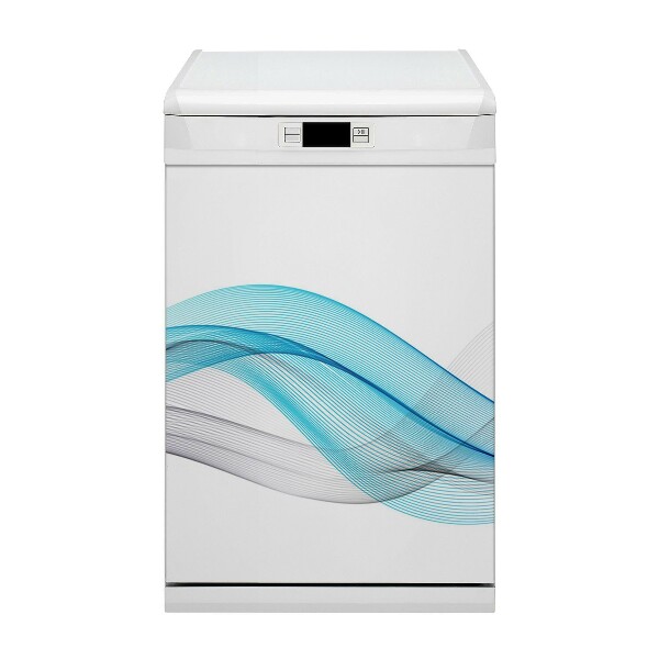 Painel magnético para máquina de lavar louça Listras azuis e cinzas