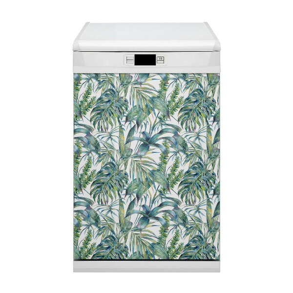 Capa magnética para máquina de lavar louça samambaia exótica