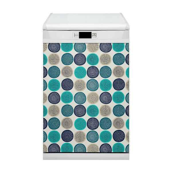 Painel magnético para máquina de lavar louça Círculos abstratos