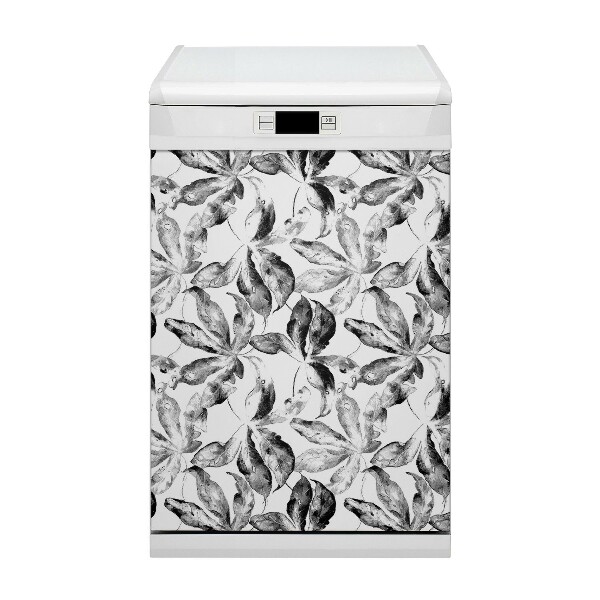 Capa magnética para máquina de lavar louça Folhas pintadas