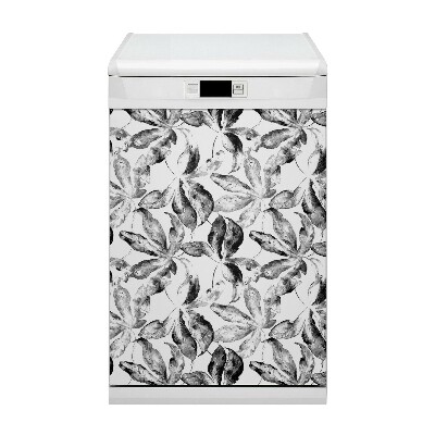 Capa magnética para máquina de lavar louça Folhas pintadas