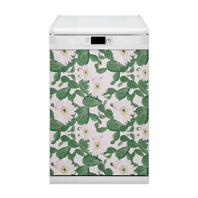 Capa magnética para máquina de lavar louça Cactos florescendo