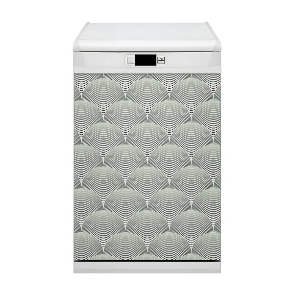 Capa magnética para máquina de lavar louça Padrão de semicírculo