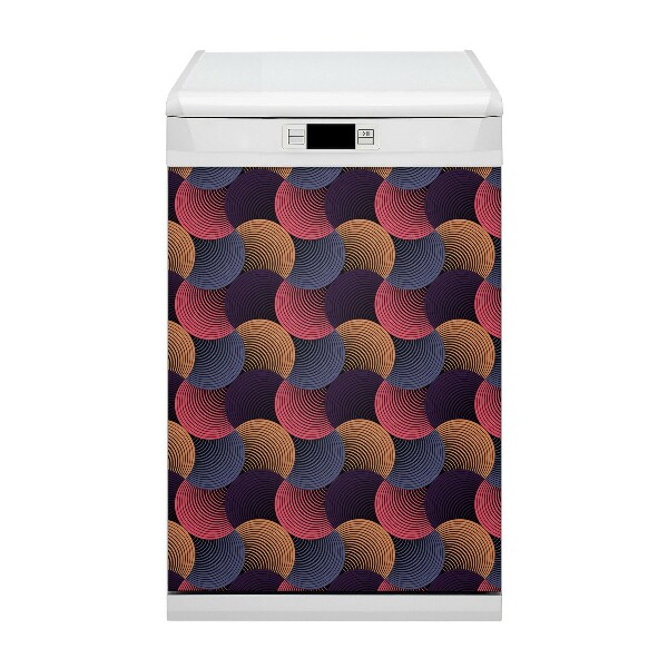 Painel magnético para máquina de lavar louça Padrão colorido