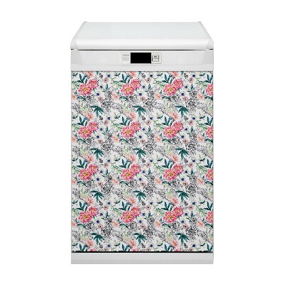 Capa magnética para máquina de lavar louça Pintura de primavera