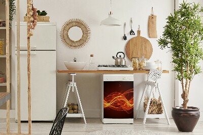 Painel magnético para máquina de lavar louça Chama vermelha