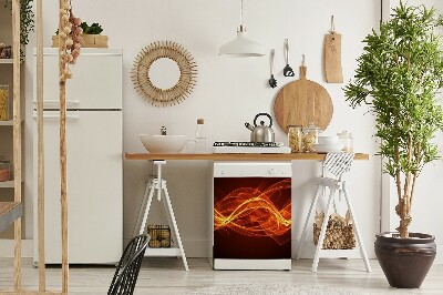 Painel magnético para máquina de lavar louça Chama vermelha