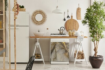 Painel magnético para máquina de lavar louça Mármore dourado