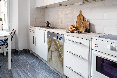 Painel magnético para máquina de lavar louça Mármore dourado