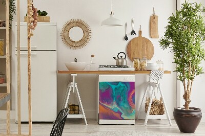 Capa magnética para máquina de lavar louça Padrões coloridos