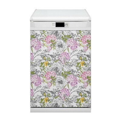 Painel magnético para máquina de lavar louça Pássaros