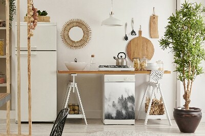 Painel magnético para máquina de lavar louça Floresta enevoada