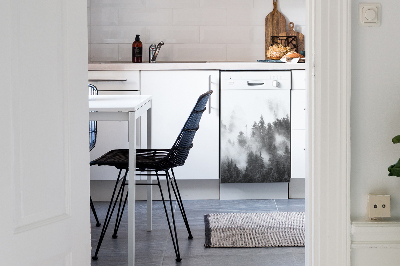 Painel magnético para máquina de lavar louça Floresta enevoada