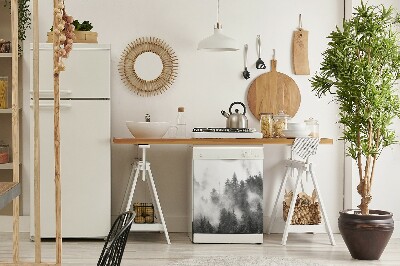 Painel magnético para máquina de lavar louça Floresta enevoada