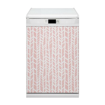 Painel magnético para máquina de lavar louça Espinha de peixe rosa