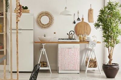 Painel magnético para máquina de lavar louça Espinha de peixe rosa