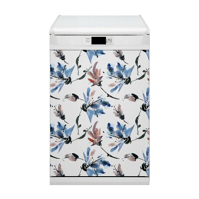 Painel magnético para máquina de lavar louça Flores em aquarela
