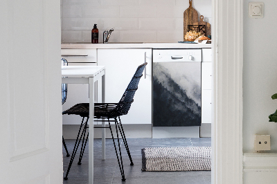 Capa magnética para máquina de lavar louça Montanhas no nevoeiro