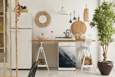 Capa magnética para máquina de lavar louça Montanhas no nevoeiro