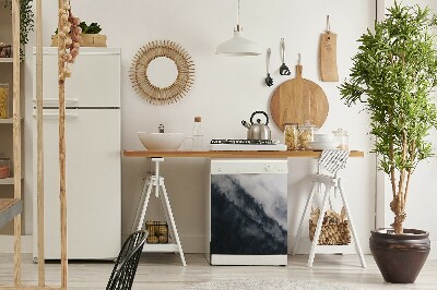 Capa magnética para máquina de lavar louça Montanhas no nevoeiro