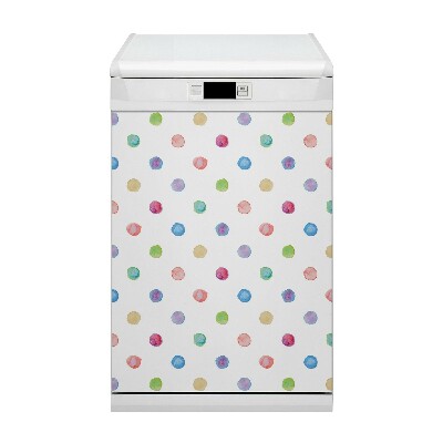 Capa magnética para máquina de lavar louça Pontos coloridos