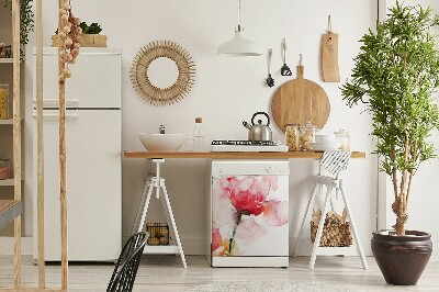 Capa magnética para máquina de lavar louça Flores em aquarela