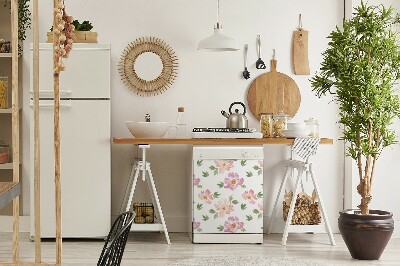 Painel magnético para máquina de lavar louça Flores em aquarela