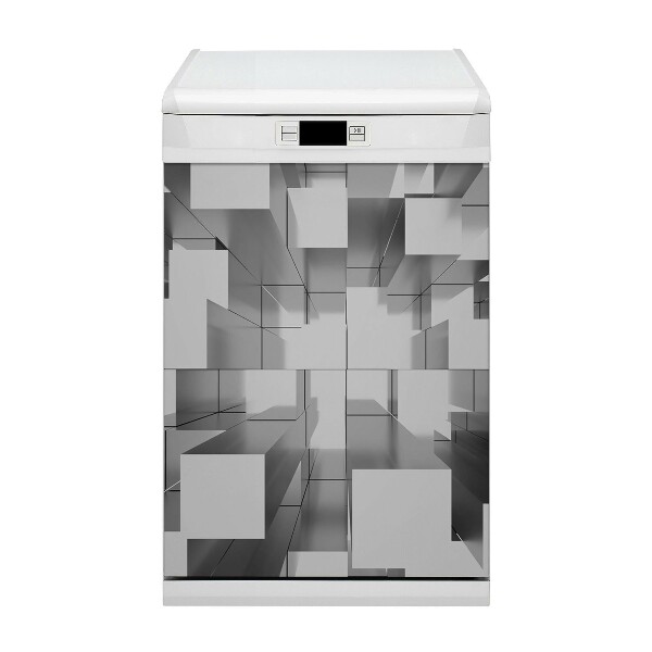 Painel magnético para máquina de lavar louça Azulejos cinzas