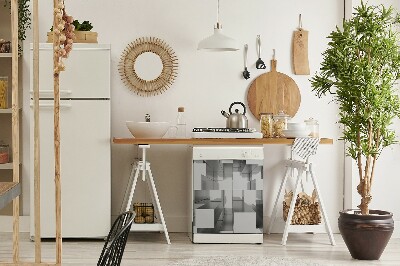 Painel magnético para máquina de lavar louça Azulejos cinzas