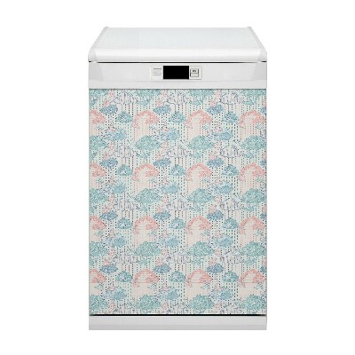 Painel magnético para máquina de lavar louça Nuvens e Pontos