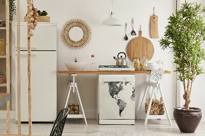 Capa magnética para máquina de lavar louça Mapa do Velho Mundo