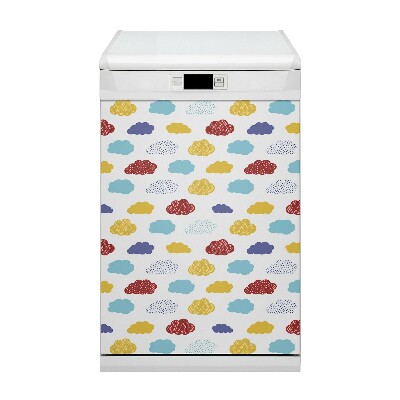 Capa magnética para máquina de lavar louça Nuvens coloridas