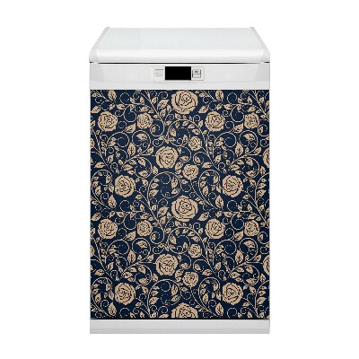 Capa magnética para máquina de lavar louça Rosas vintage