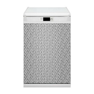 Painel magnético para máquina de lavar louça Círculos pretos e brancos
