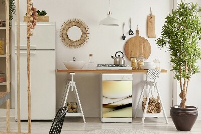 Painel magnético para máquina de lavar louça Abstração bege