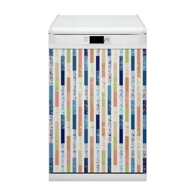 Capa magnética para máquina de lavar louça Listras coloridas