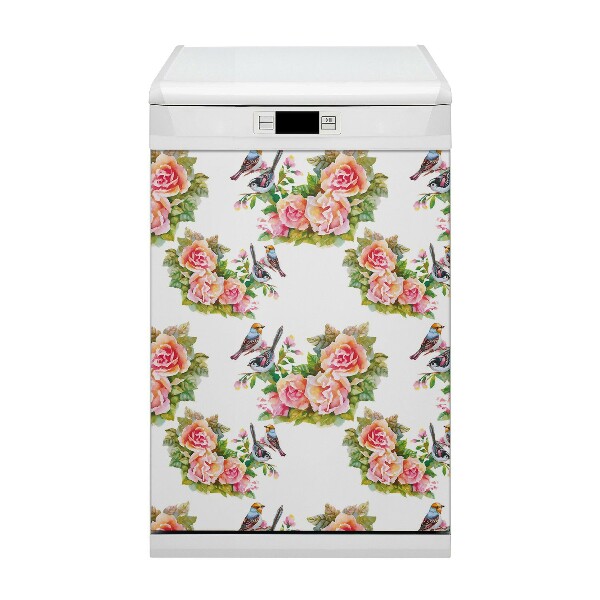 Capa magnética para máquina de lavar louça Pássaros em um galho