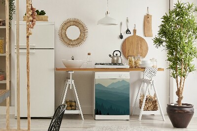 Painel magnético para máquina de lavar louça Vista da montanha