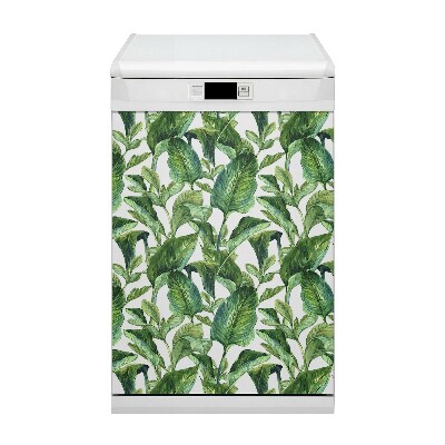 Capa magnética para máquina de lavar louça Folhas tropicais