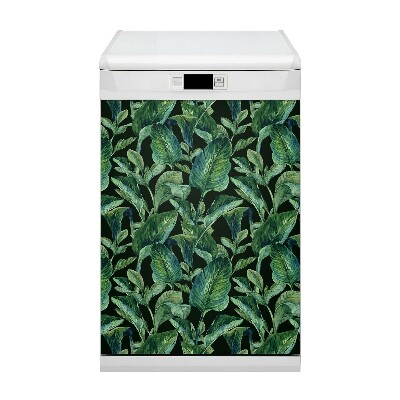 Capa magnética para máquina de lavar louça Folhas tropicais