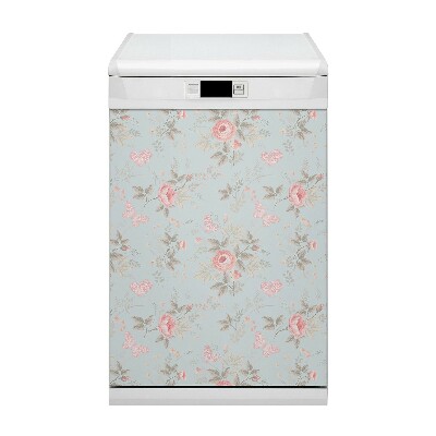 Painel magnético para máquina de lavar louça Rosas e borboletas
