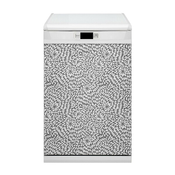 Painel magnético para máquina de lavar louça Flor negra