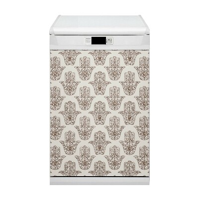 Capa magnética para máquina de lavar louça Símbolo marrom