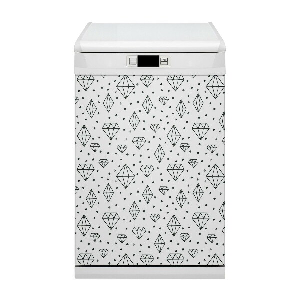 Capa magnética para máquina de lavar louça Diamantes desenhados