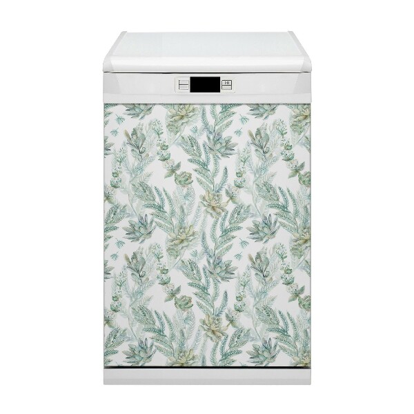 Capa magnética para máquina de lavar louça jardins ornamentais pintados