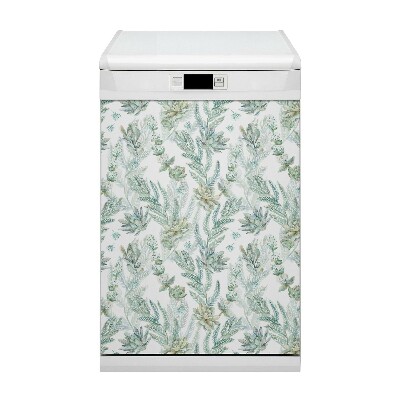 Capa magnética para máquina de lavar louça jardins ornamentais pintados