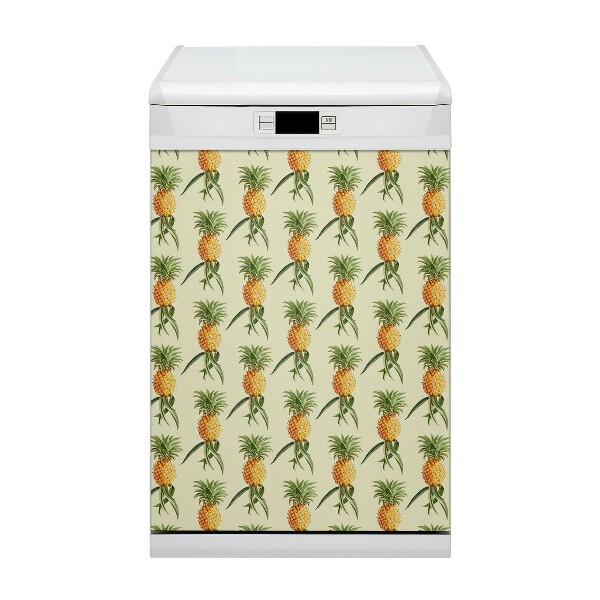 Capa magnética para máquina de lavar louça Padrão de abacaxi